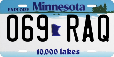 MN license plate 069RAQ
