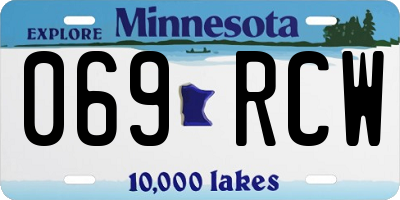 MN license plate 069RCW