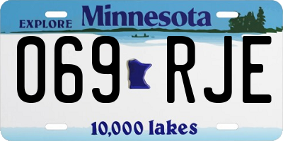 MN license plate 069RJE