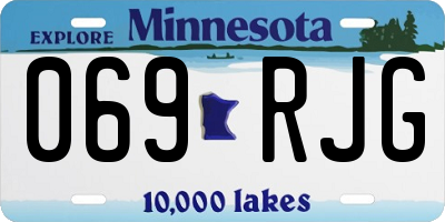 MN license plate 069RJG