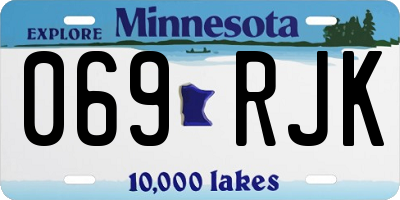 MN license plate 069RJK