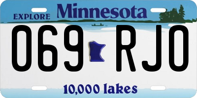 MN license plate 069RJO
