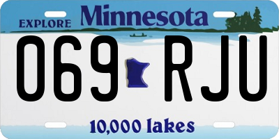 MN license plate 069RJU