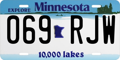 MN license plate 069RJW