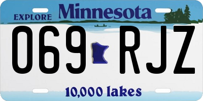 MN license plate 069RJZ