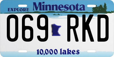 MN license plate 069RKD