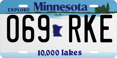 MN license plate 069RKE