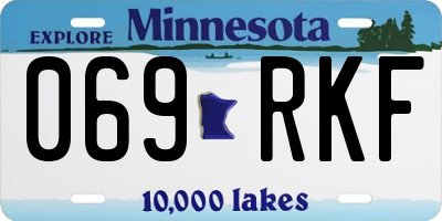 MN license plate 069RKF