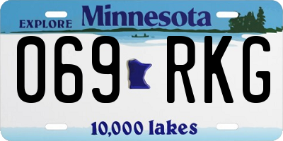 MN license plate 069RKG