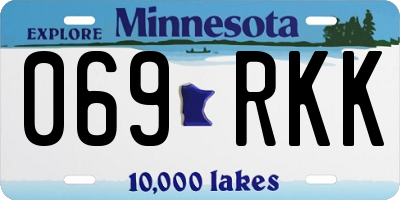 MN license plate 069RKK