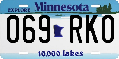 MN license plate 069RKO