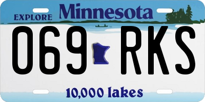 MN license plate 069RKS