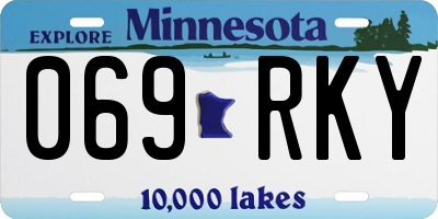MN license plate 069RKY