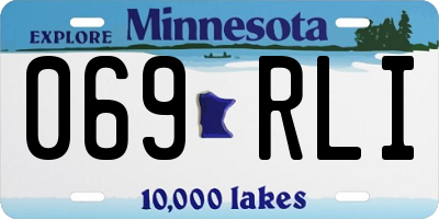 MN license plate 069RLI