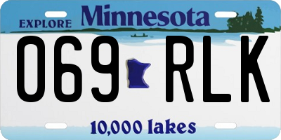 MN license plate 069RLK