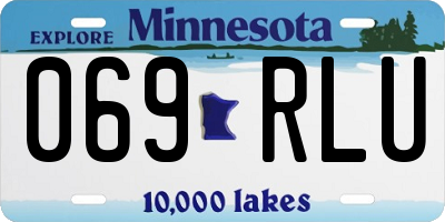 MN license plate 069RLU