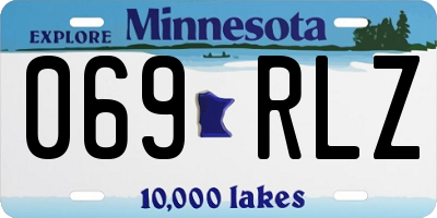 MN license plate 069RLZ