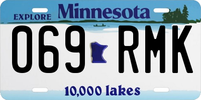 MN license plate 069RMK