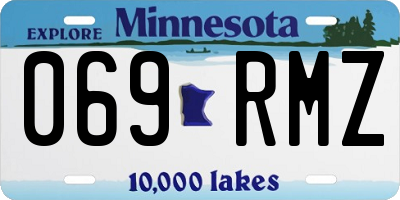MN license plate 069RMZ