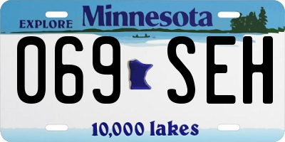 MN license plate 069SEH