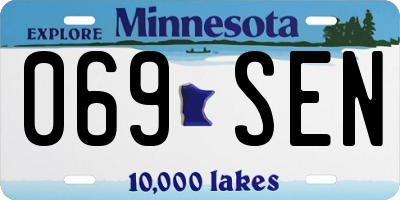 MN license plate 069SEN