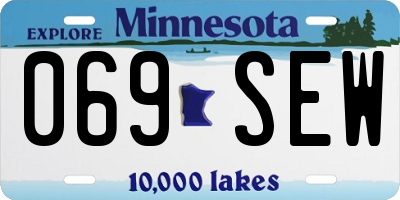 MN license plate 069SEW