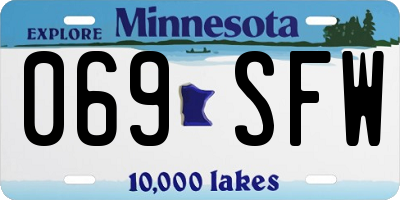 MN license plate 069SFW