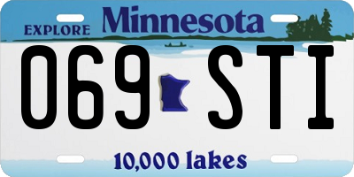 MN license plate 069STI