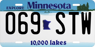 MN license plate 069STW