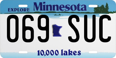 MN license plate 069SUC