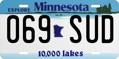MN license plate 069SUD