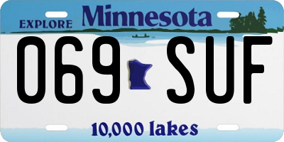MN license plate 069SUF