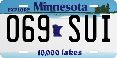 MN license plate 069SUI