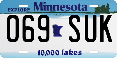 MN license plate 069SUK