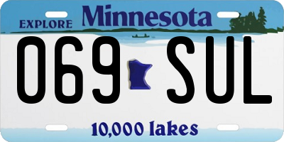 MN license plate 069SUL