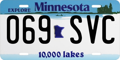MN license plate 069SVC