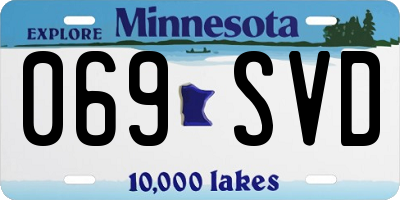 MN license plate 069SVD