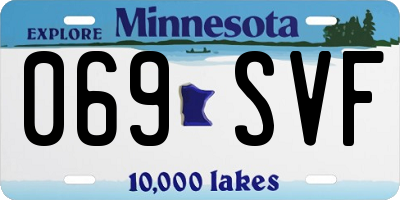 MN license plate 069SVF