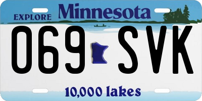 MN license plate 069SVK