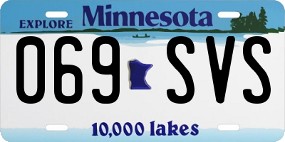 MN license plate 069SVS