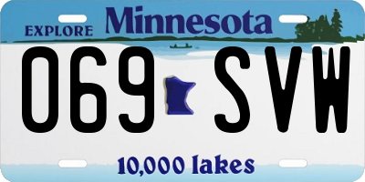MN license plate 069SVW