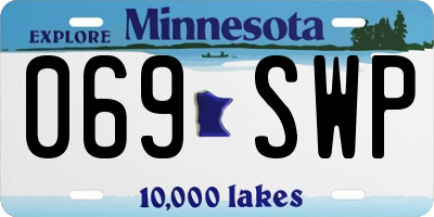 MN license plate 069SWP