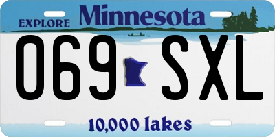 MN license plate 069SXL