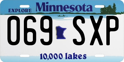 MN license plate 069SXP