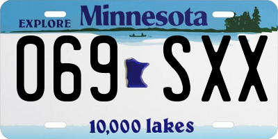 MN license plate 069SXX