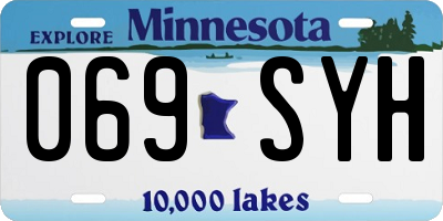 MN license plate 069SYH