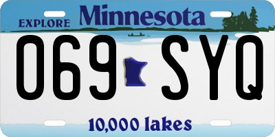 MN license plate 069SYQ