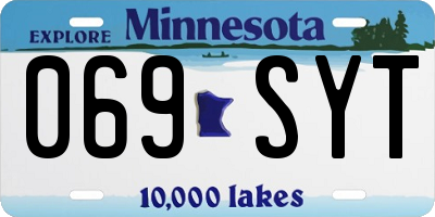 MN license plate 069SYT