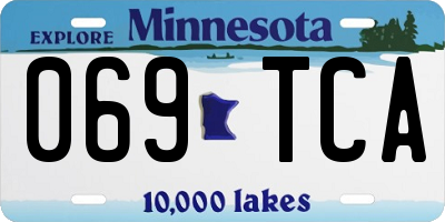 MN license plate 069TCA