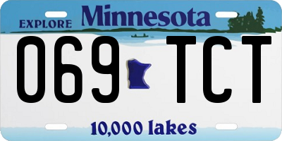 MN license plate 069TCT